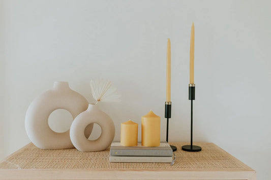 Taper Pair Hand Dipped Candles Beeswax Works