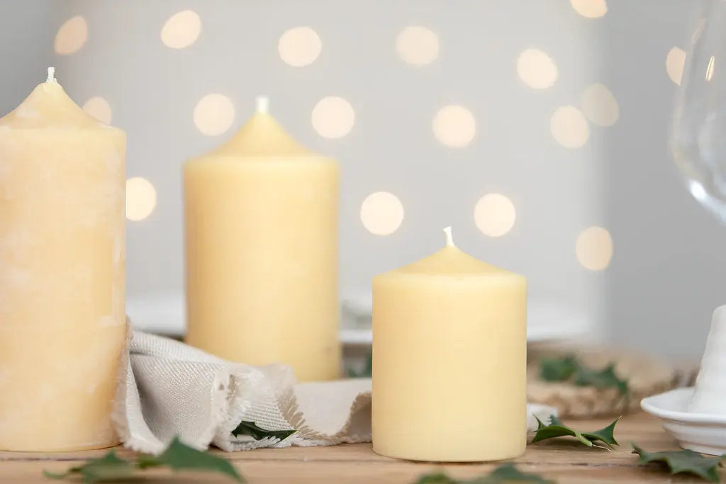 Bell Top Three Inch Pillar Candle Beeswax Works