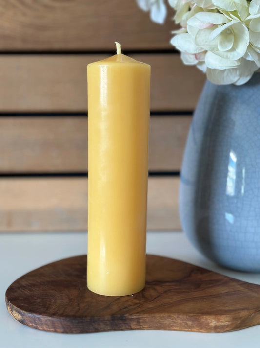 Narrow Seven Inch Pillar Candle Beeswax Works