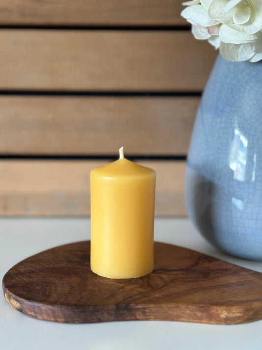 Narrow Three Inch Pillar Candle Beeswax Works