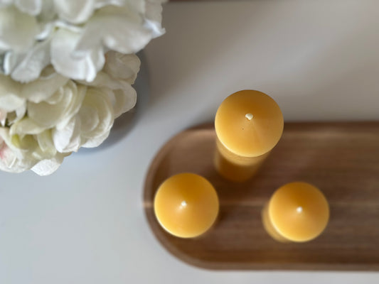 Narrow Pillar Trio Candle Set