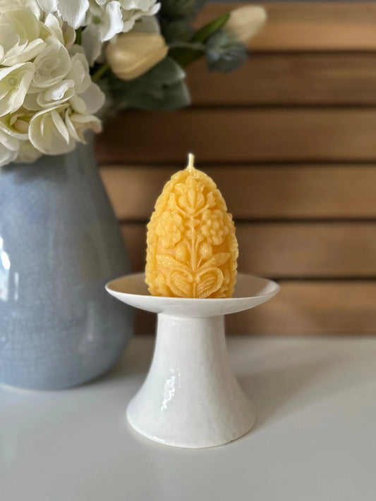 Carved Faberge Egg Candle Beeswax Works