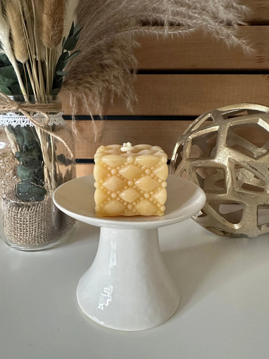 Beaded Pillow Box Candle Beeswax Works
