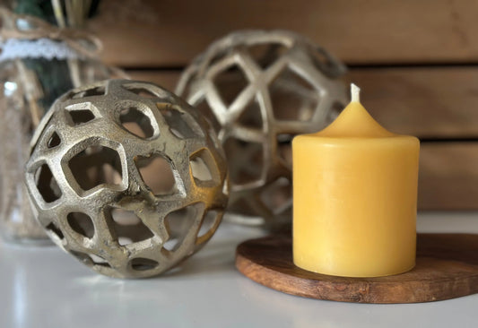 Bell Top Three Inch Pillar Candle Beeswax Works