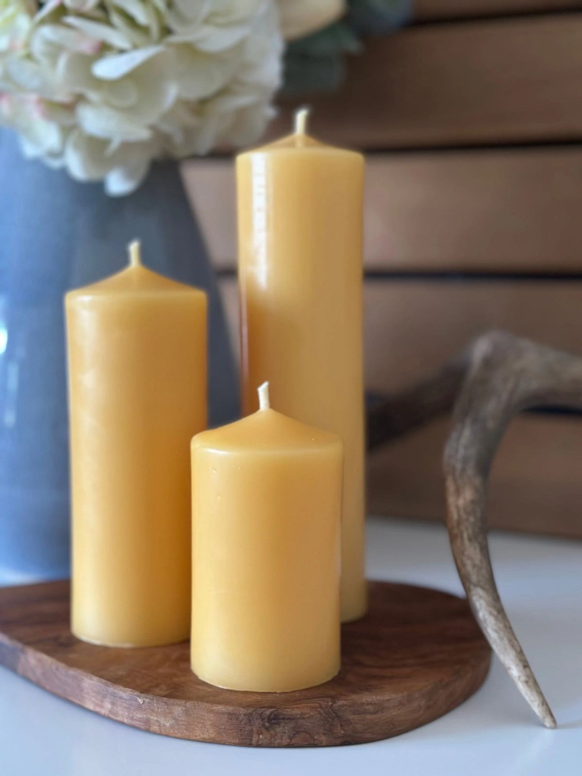 Narrow Five Inch Pillar Candle Beeswax Works