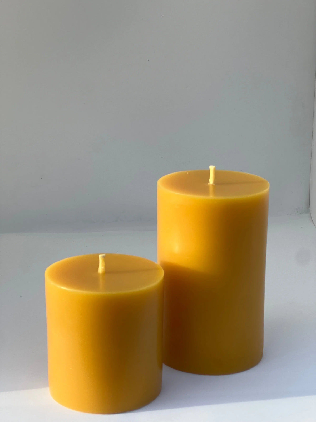 Flat Top Three Inch Pillar Candle Beeswax Works