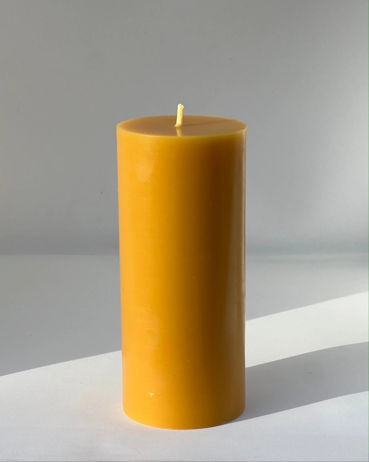 Flat Top Seven Inch Pillar Candle Beeswax Works