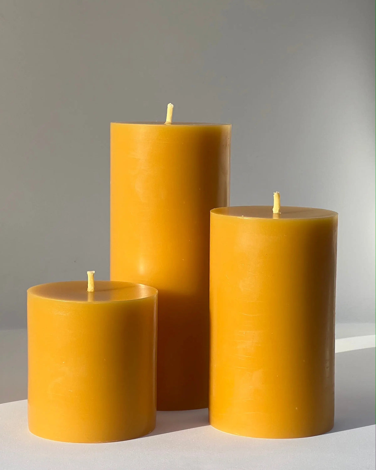 Flat Top Five Inch Pillar Candle Beeswax Works