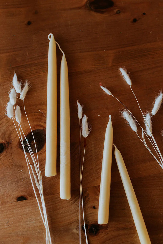 Taper Pair Hand Dipped Candles Beeswax Works