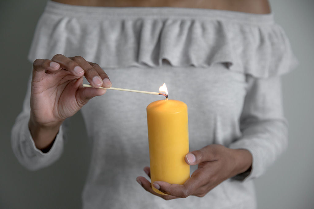 Narrow Seven Inch Pillar Candle
