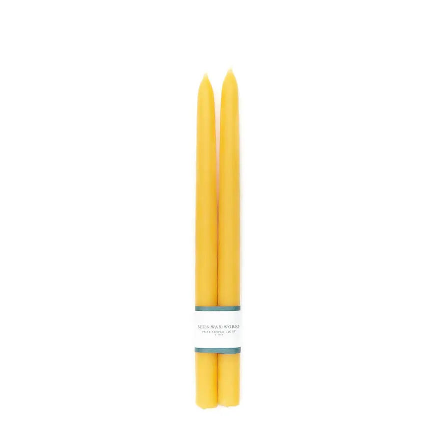 Taper Pair Hand Dipped Candles Beeswax Works