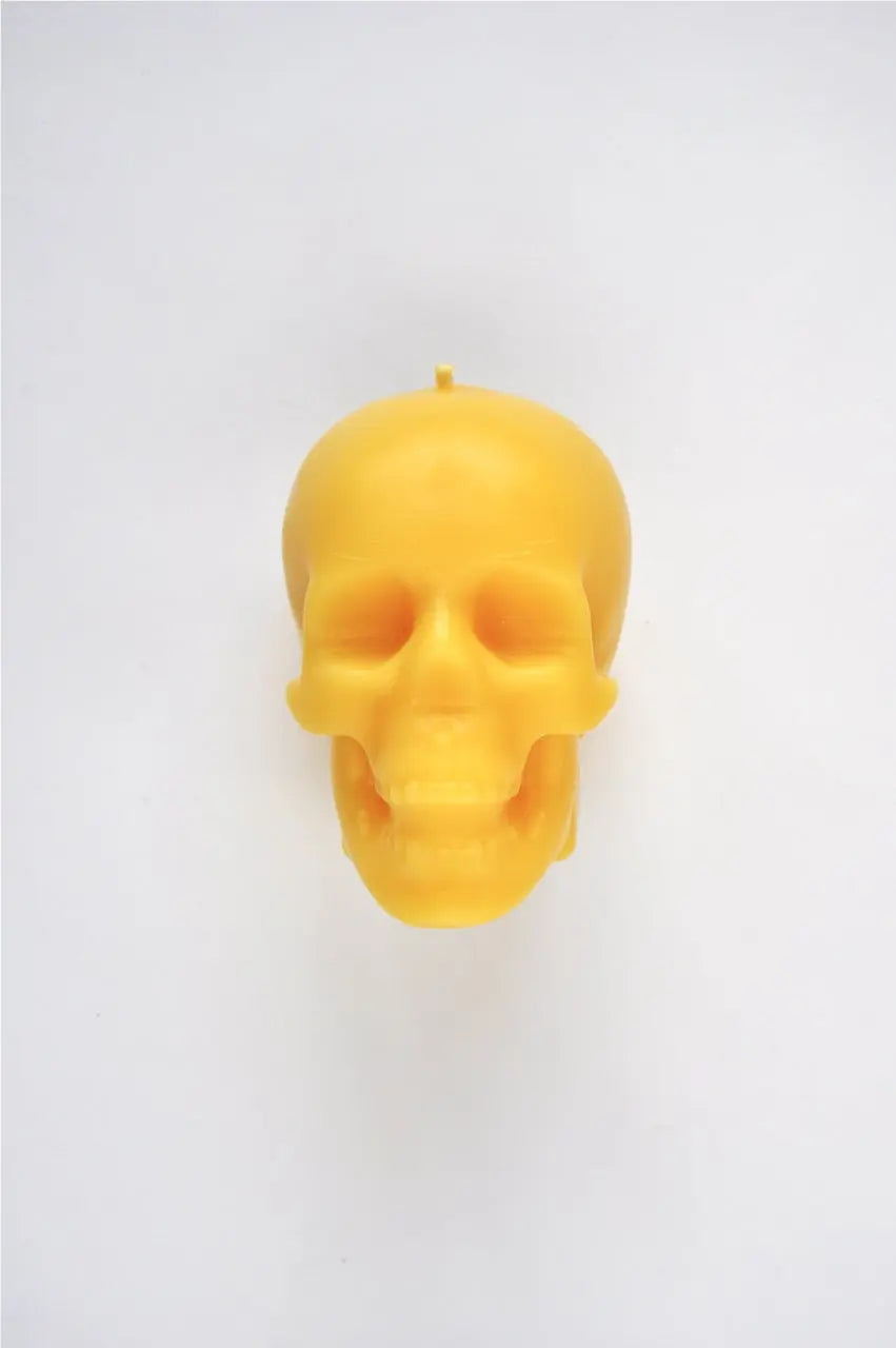 Spooky Skull Candle Beeswax Works