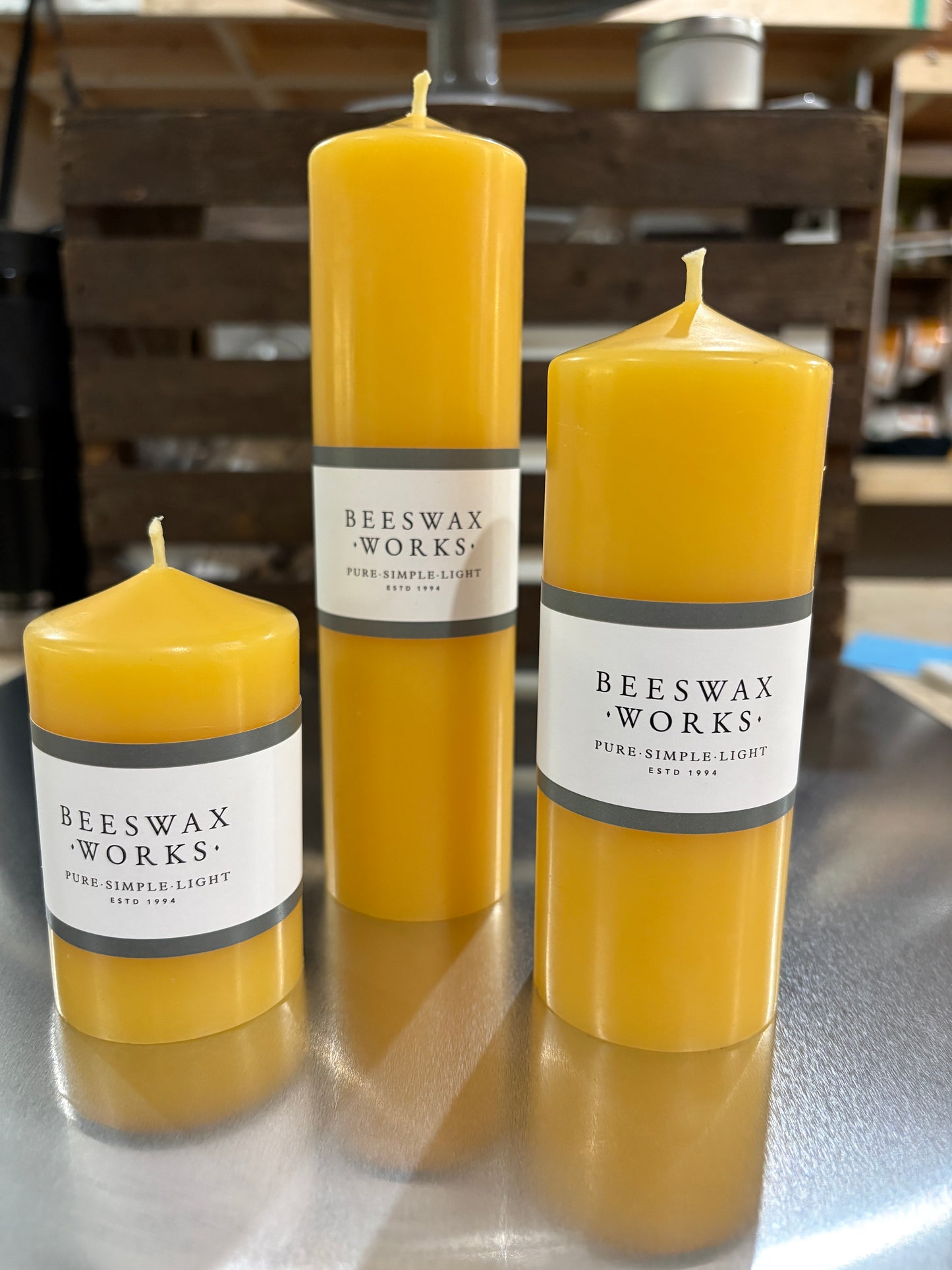 Narrow Pillar Trio Candle Set