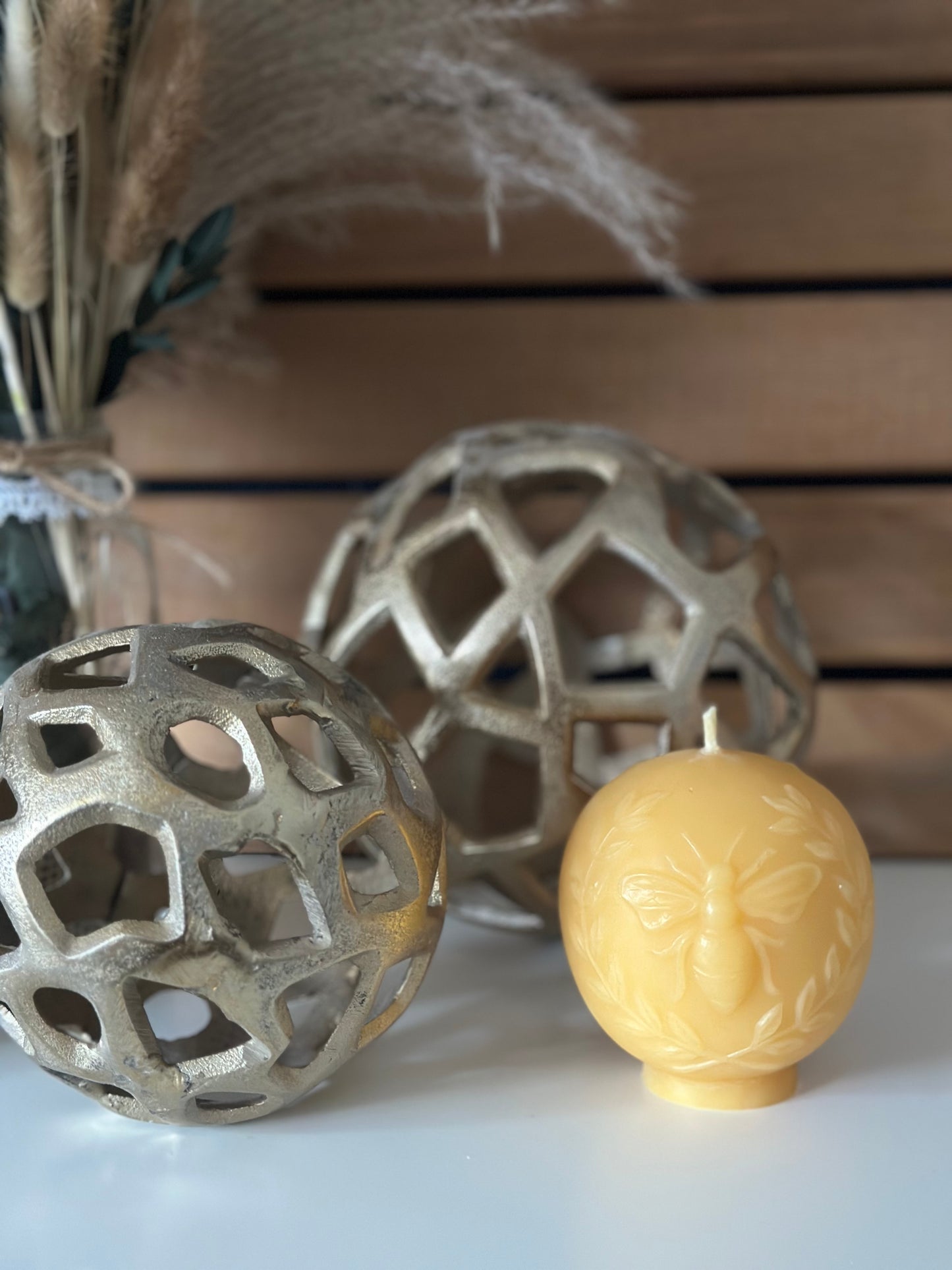 Vintage Bee Globe Candle