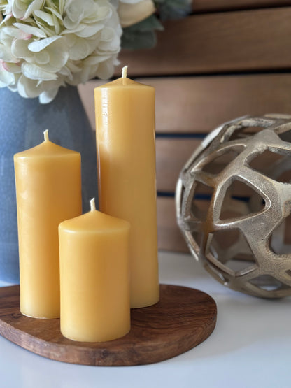 Narrow Pillar Trio Candle Set