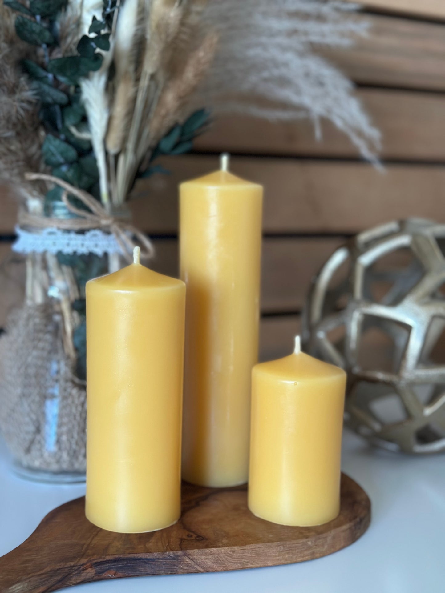 Bougie pilier de trois pouces