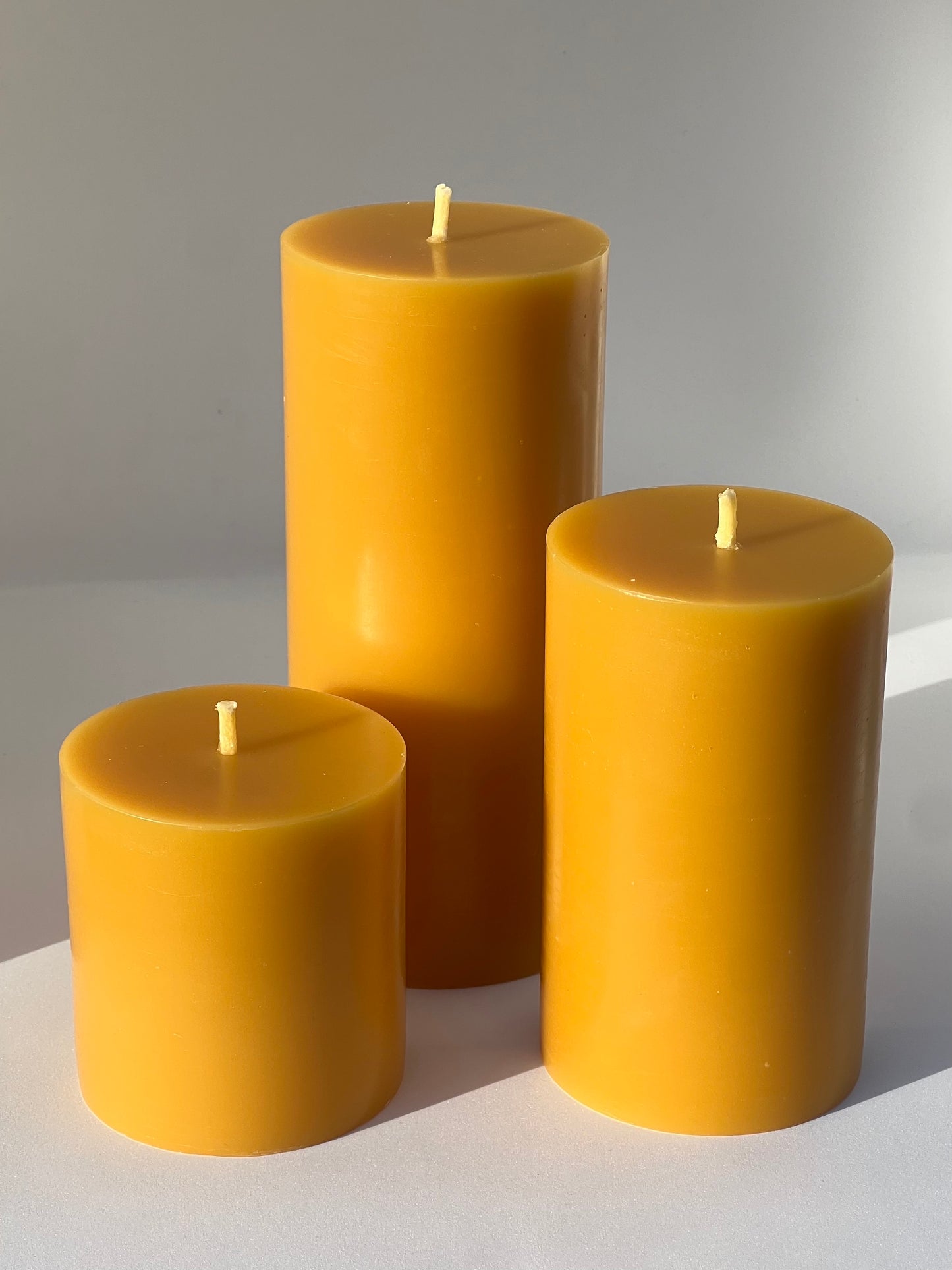 Flat Top Pillar Trio Candle Set