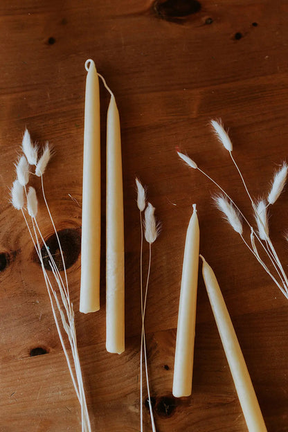Taper Pair Hand Dipped Candles Beeswax Works