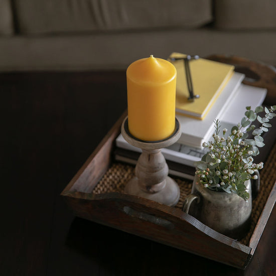 Wide 5 Inch Pillar Candles Handmade Canadian Beeswax Candles