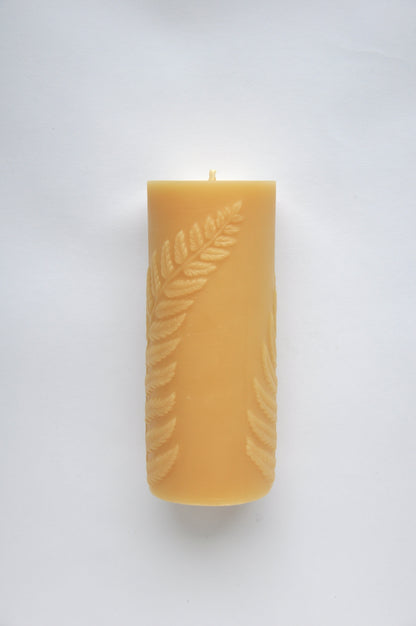 Simple Fern Pillar Candle